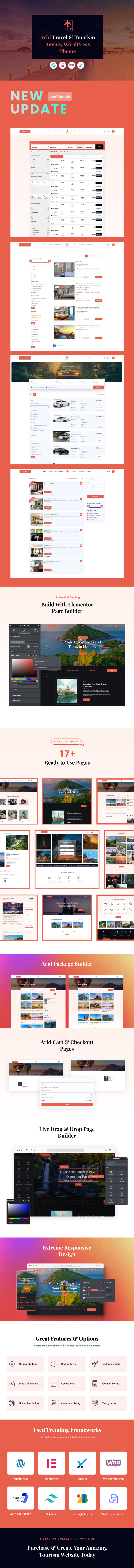 Arid - Travel & Tourism Booking Elementor WordPress Theme