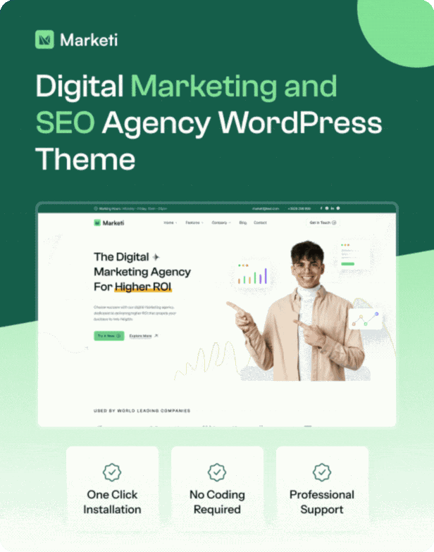 Marketi - SEO Digital Marketing Elementor WordPress Theme