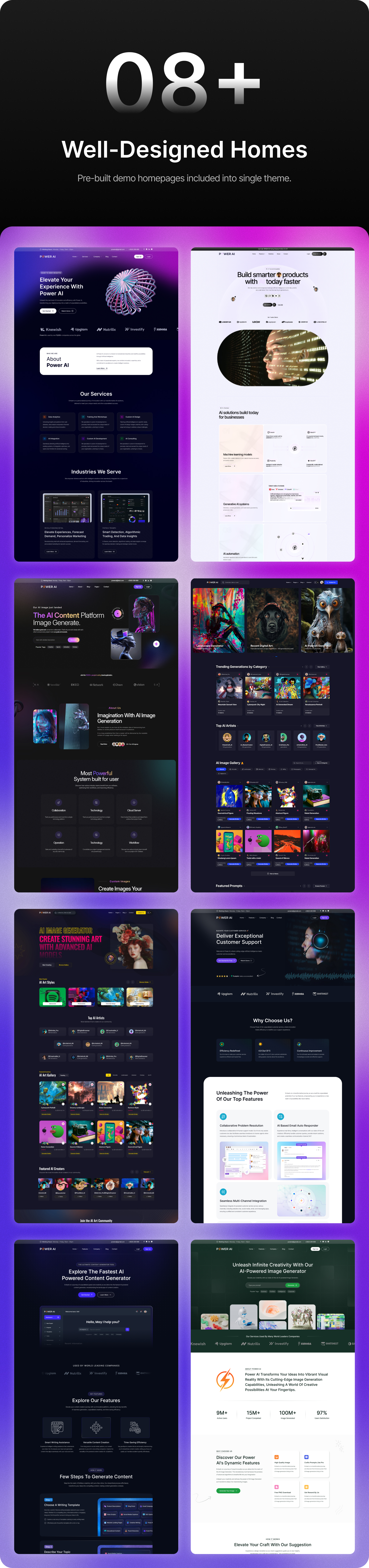 PowerAI - Artificial Intelligence Multipurpose WordPress Theme for Elementor